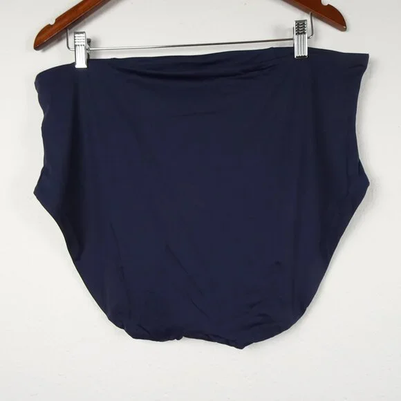Spanx High Rise Shaping Swim Bottom Brief Women's Plus Size 3X Navy Blue 50125R - Picture 3 of 6